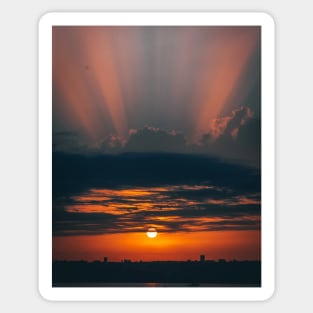 sunset cloudy orange sky Sticker